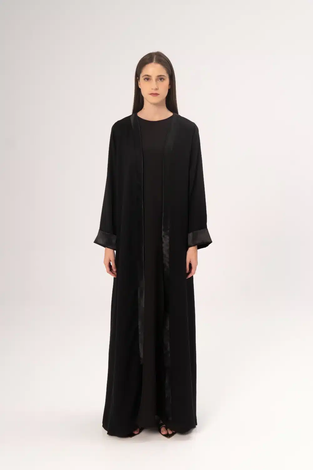 Sherine Open Abaya In Black