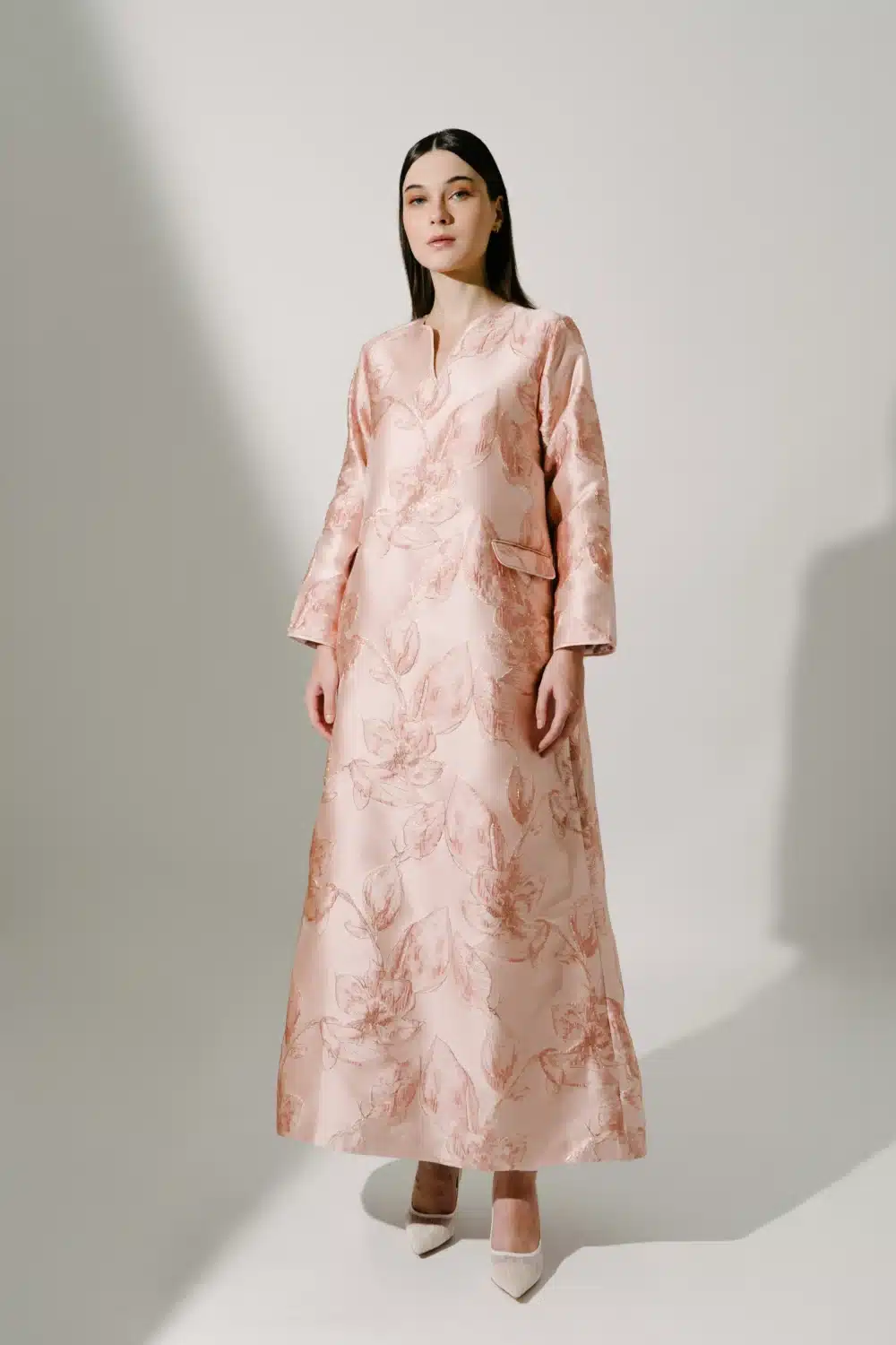 ASMA KAFTAN In Pink Gardenia