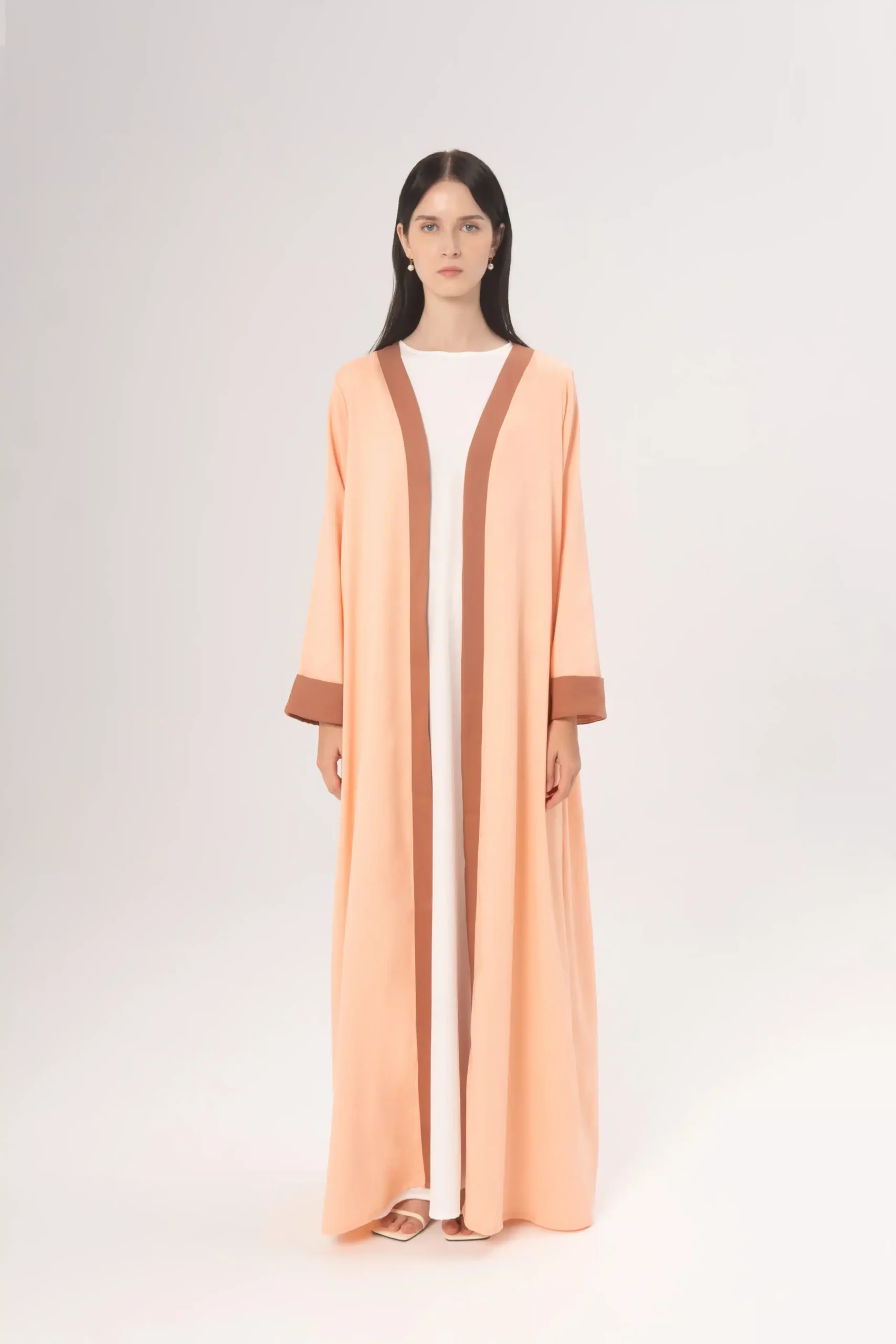 Sherine Open Abaya In Tangerine