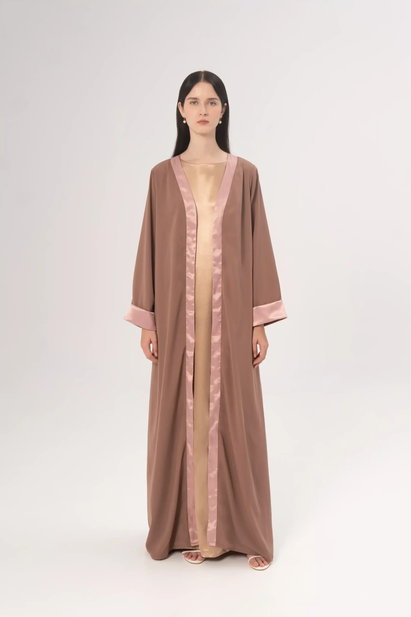 Zada Open Abaya In Coffee