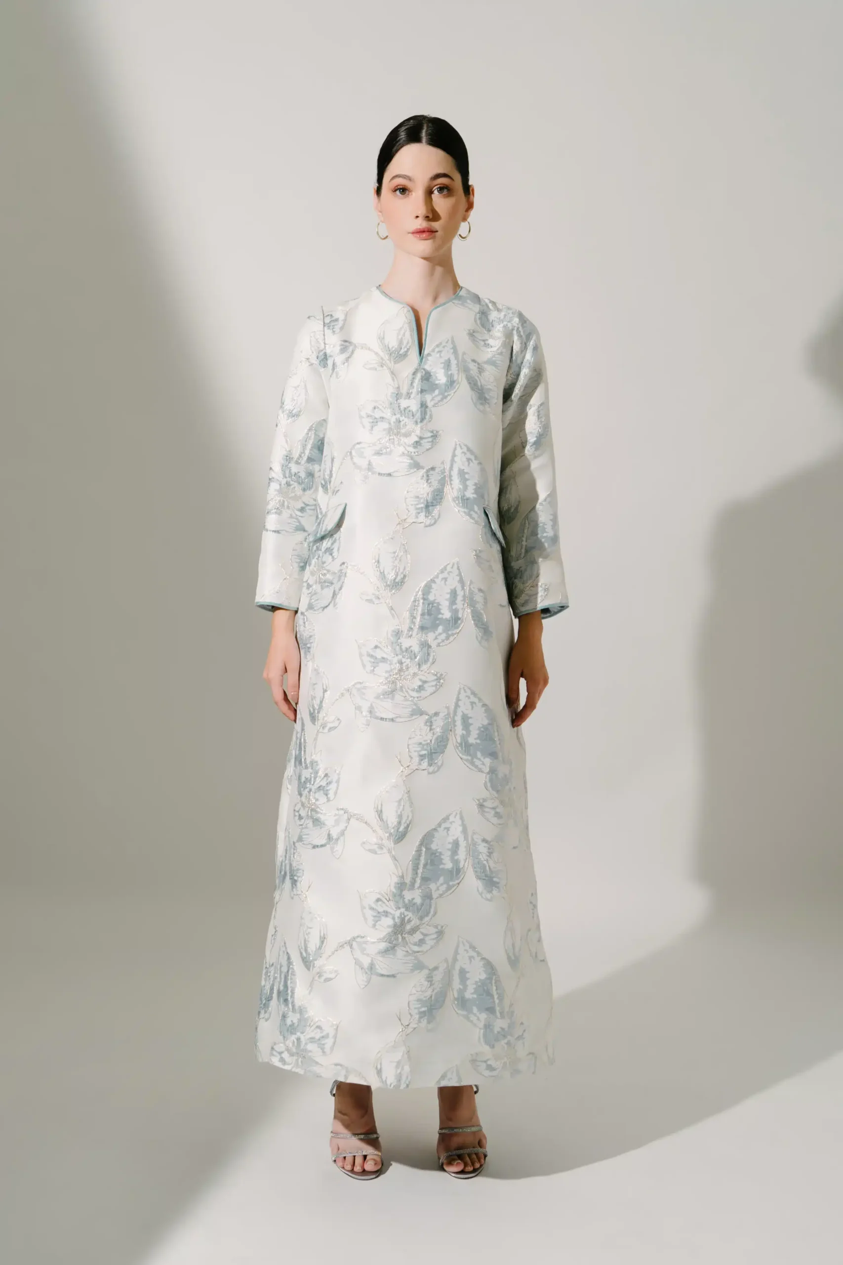 ASMA KAFTAN in Blue Gardenia